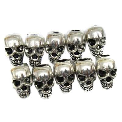 #ad 30pcs Skulls Funny Decorative Exquisite Skull Accessories Spacer Beads Necklace $9.25