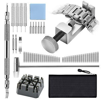 #ad Adjustment Watch Band Strap Bracelet Link Pin Remover Repair Resizing Tool Kit $13.98