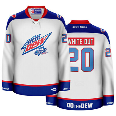 #ad Mountain Dew White Out White Hockey Jersey $144.95