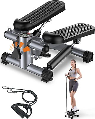 #ad Exercise Mini Stepper Machine Workout Step Trainer Climber with Resistance Bands $39.42