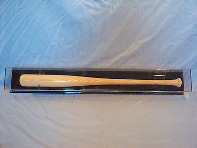 Baseball bat horizontal wall mount display case 85% UV filtering acrylic MLB $66.45