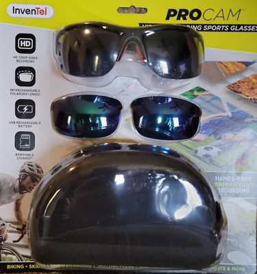 Bike Riding Sunglasses PROCAM Hands Free 1080P HD Sport Recording Glasses $24.99