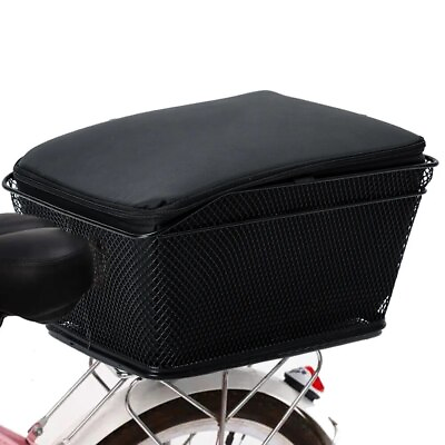 #ad Bike Bicycle Rear Rack Basket Large Capacity Metal Wire Waterproof Rainproof $25.99