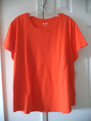 #ad #ad Must Have Old Navy Sunny Orange Scoop Neck Cotton T shirt 2XL 18 20 22 XXL 2X $18.99