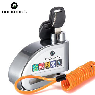 #ad #ad ROCKBROS Motorcycle Bike Lock Anti Theft Disc Lock 110db Alarm Disc Lock 6mm $29.99
