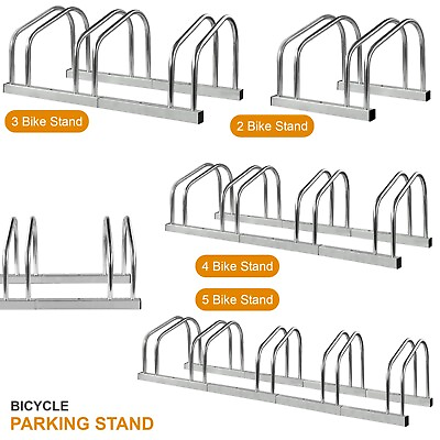 #ad Cycle Bicycle Bike Parking Rack Floor Stand Steel Pipe Storage Mount Holder GBP 19.85