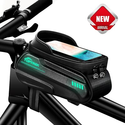 #ad #ad Bicycle Bag Front Phone Holder for Bike Road Mountain Cycling Bag Accessories $26.05