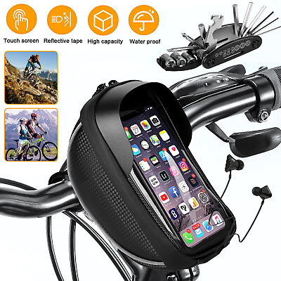 #ad Universal Bicycle Bike Handlebar Phone Mount Bag Multi Function Tool Waterproof $13.98