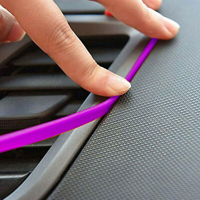 #ad 16ft Car Interior Door Edge Line Molding Trim Strip Purple Accessories Universal $6.99