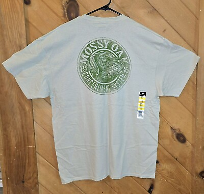 #ad New Mossy Oak Hunting Tan T Shirt Hunting Outdoor Sports Men’s Size XL $8.00