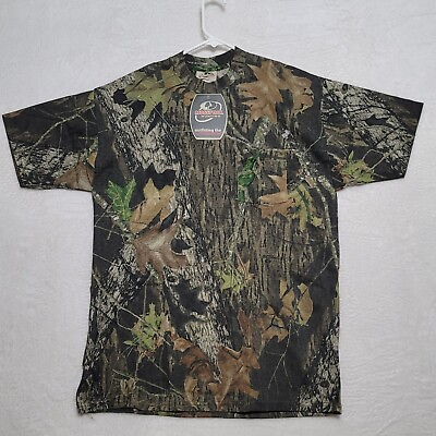 #ad Mossy Oak Men#x27;s Camo T Shirt Size XL XLarge Short Sleeve Camouflage Casual $16.04