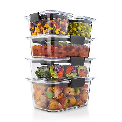 #ad Rubbermaid Brilliance® 10 Piece Set Clear and Airtight Food Storage Containers $21.25