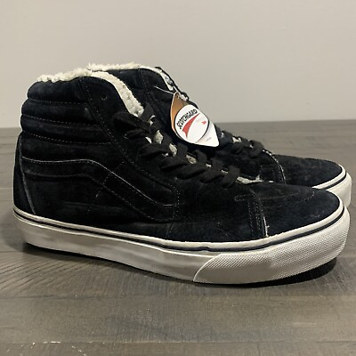 #ad Vans SK8 HI TREK Men#x27;s Size US 9 Black Suede Leather Lace Up Sneaker Shoes $50.00