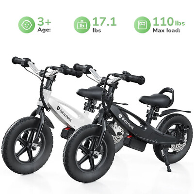 #ad #ad 12#x27;#x27; Electric Balance Bike For Kids 3 8 Years Old Child Bicycles 150W Outdoor $169.99
