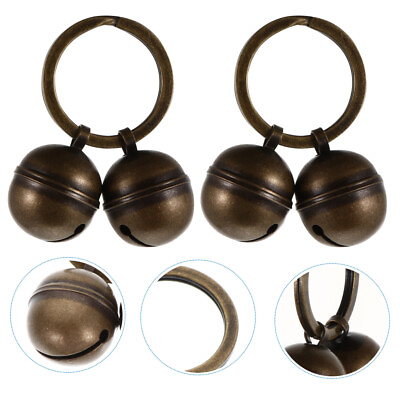 #ad 2 Sets Small Dog Collar with Bell DIY Bell Accessories Bells for Dog Collars $9.02