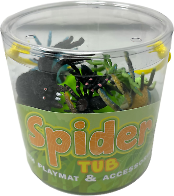 #ad #ad Toys Kids Tub of 7 Realistic Spider Figurines 1 Tub amp; Playmat Engaging Edu... $25.99