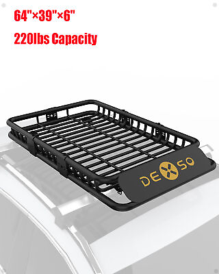 #ad Universal 64quot;x39quot;x6quot; Car Roof Rack Cargo Basket Rooftop Carrier 220lbs Capacity $143.99