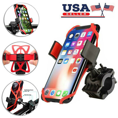 #ad Silicone Motorcycle Bike Handlebar Bicycle For MTB GPS Cell Phone Holder Mount $4.99