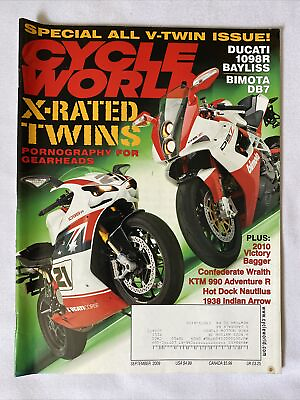 #ad 2009 September Cycle World Magazine Is The Wraith Coolest Bike In U.S. CP395 $21.99