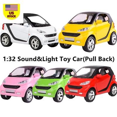 #ad 1 32 Scale Pull Back Car Diecast Car Model Toy For Smart Fortwo Xmas Gift Toy $21.89