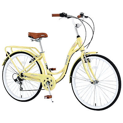 #ad #ad ZUKKA 26quot; Ladies Bicycle Women#x27;s Beach Bike 7 Speed Steel Frame Multiple Colors $189.69