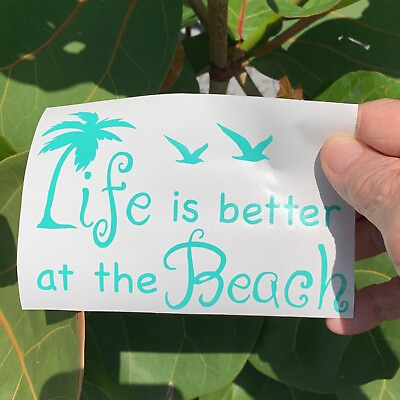 #ad #ad Life is Better at the Beach Decal. Beach Car Decal. Palm Tree Decal. Beach SVG. $4.00