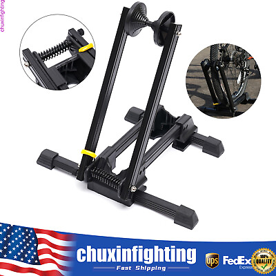 #ad Foldable Bike Floor Parking Storage Stand Wheel Holder for 24 27quot; Road Mountain $27.00