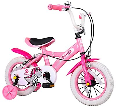 Dinos Kids Bike Kids Bicycle with Removable Training Wheels and Basket 12 Inc... $90.48