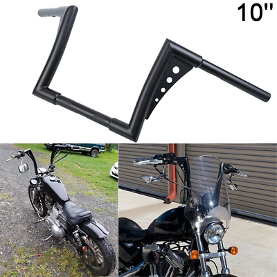 #ad 10quot; Rise Handlebar Ape Hangers Drag Bar 1 1 4quot; Motorcycle For Harley For Yamaha $117.19