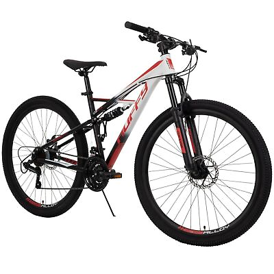 Huffy 27.5 Inch Oxide Mens Mountain Bike White Dual Suspension 21 Speed NEW $210.00