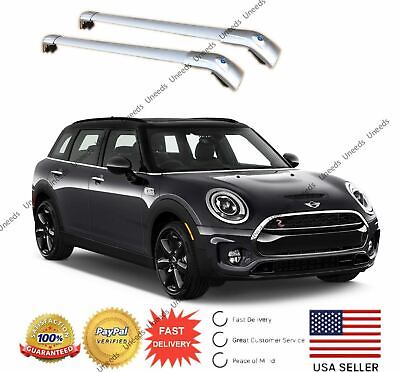 #ad Sliver Top Roof Rack Fit FOR 2016 2021 MINI CLUBMAN Baggage Luggage Cross Bar $95.99