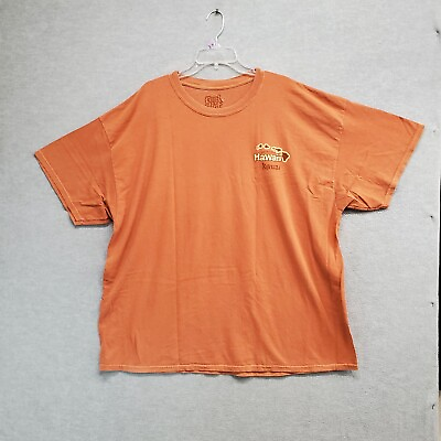 #ad Real Dirt Men T Shirt 3XL Orange Logo Hawaii Kauai Stick Figure Graphic Tee $9.49