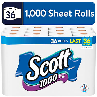 #ad #ad Scott 1000 Toilet Paper 36 Rolls 1000 Sheets per Roll $26.98