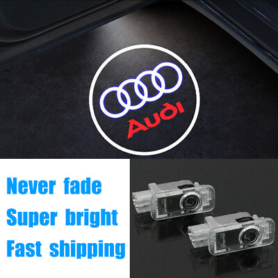 #ad 2Pc LED HD Door Projector Puddle Welcome Shadow Lights For Audi Q3 A4 A5 A6 A7 $19.88