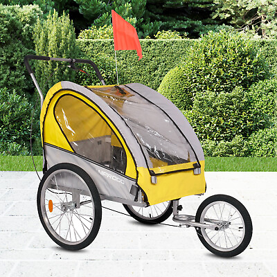 #ad CLARFEY Dog Bicycle Trailer Bike Carrier Wagon Stroller Jogging Small Pet Travel $169.99