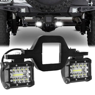 4quot; Hitch LED Light Tow Trailer Hitch Mounting Bracket Pods Backup Reverse Truck $29.89