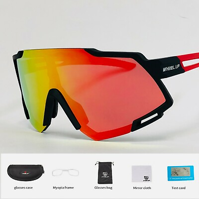 #ad Cycling Glasses Polarized Bike Sports Beach Goggles Set w Hard and Soft Case $19.99