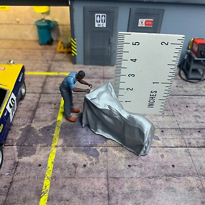 #ad 1 43 scale garage diorama covered bike BMW $6.00