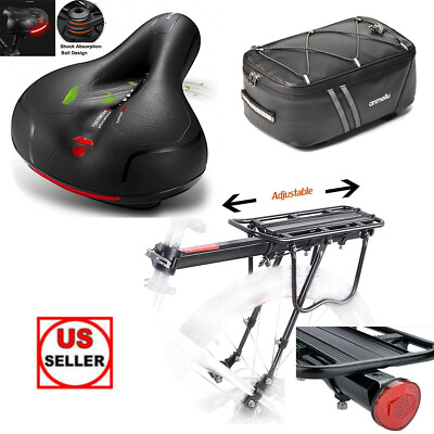 #ad Rear Bike Rack Quick Release Pannier Luggage Carrier Holder Rear Rack Seat Bag $33.95