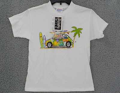 #ad REALLY WILD YOUTH T SHIRT SZ S 6 8 SURF BEACH CAR W 3 SNAP ON SURFBOARDS NWD $4.99