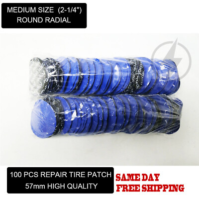 #ad 100 PCS MEDIUM SIZE 2 1 4quot; ROUND RADIAL REPAIR TIRE PATCHES WITH HIGH QUALITY $21.99