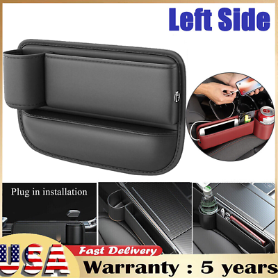 #ad Left Car Accessories Seat Gap Filler Phone Holder Storage Box Organizer Bag $12.99