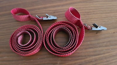 #ad #ad Halfords 2 or 3 Bike Rack Red Loop Straps with Buckles Spare Parts Pair GBP 7.99