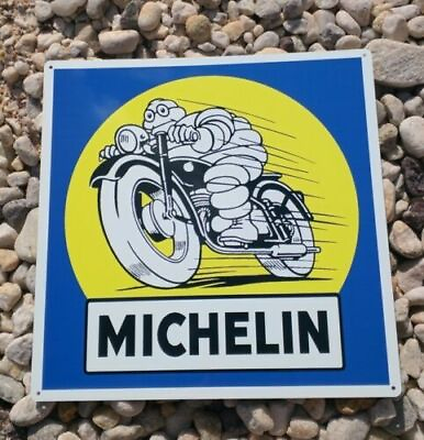 MICHELIN Man Motorcycle Bike Garage Shop Gas Tire Metal Sign 12x12quot; 50181 $29.95