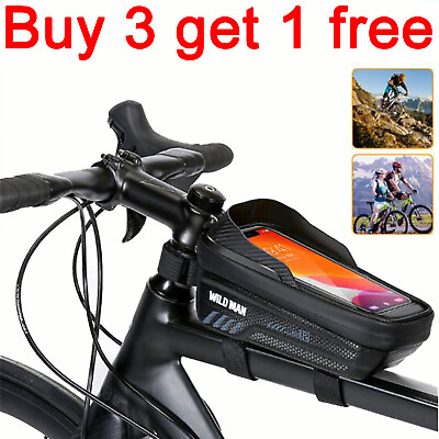 #ad Waterproof TPU Mountain Bike Phone Holder Frame Front Bag Bicycle Mobile Bag $13.99
