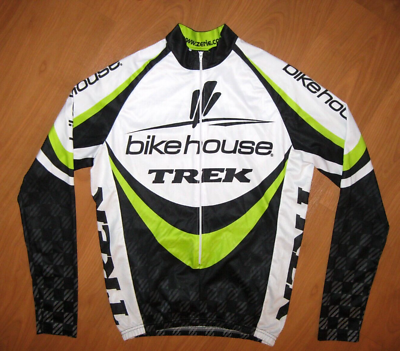 #ad Zerie Bikehouse Trek Men#x27;s Size S Small Long Sleeve Non Thermal Cycling Jersey $11.95
