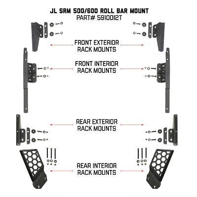 #ad Go Rhino Roof Racks SRM Roll Bar Mounting Kit Fits 2019 2022 Jeep Wrangler JLU $202.19