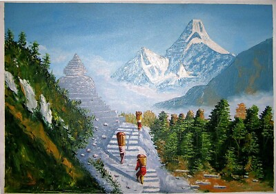 #ad 30quot; Canvas Mount Everest Trek Mountain Painting Scenery Himalayan Nepal Tibet $122.00