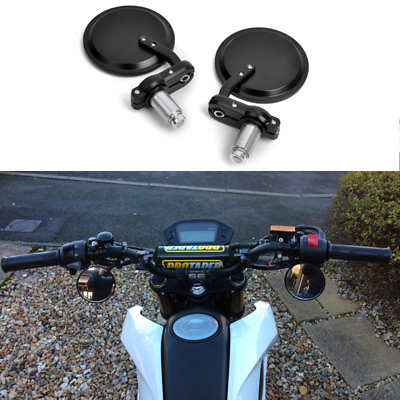 #ad 2x 7 8quot; Handlebar End Rear View Mirror For Motorcycle Dirt Pit Bike Off Road ADV $17.19