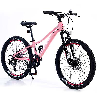 #ad 24quot; Mountain Bike Shimano 7 Speed Bikes Bicycle MTB For Girls and Boys Pink $268.59